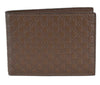 Gucci Mens Acero Brown Microguccissma GG Embossed Leather Bifold Wallet 278596