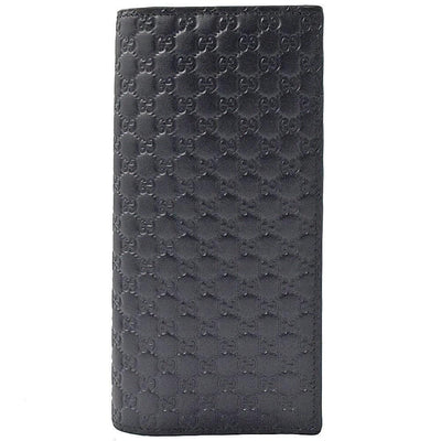 Gucci Men's Microguccissima GG Logo Navy Leather Long Wallet 544479