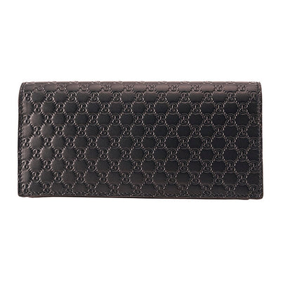 Gucci Mens Microguccissima GG Logo Dark Brown Leather Long Wallet 544479