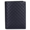 Gucci Mens Midnight Blue GG Logo Vertical Passport Holder Microguccissima Soft Leather 496948