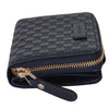 Gucci Microguccissima GG Logo Midnight Blue Zipper Leather Wallet 449395