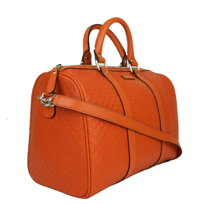 Gucci Microguccissima Orange Leather Dome Boston Bag 449646