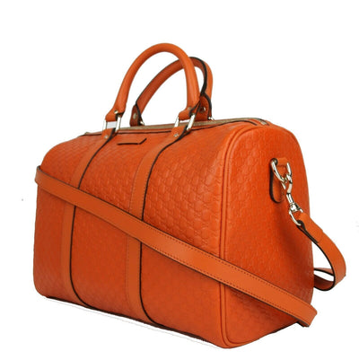 Gucci Microguccissima Orange Leather Dome Boston Bag 449646