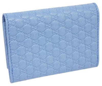 Gucci MicroGuccissima Soft Margaux Mineral Blue Card Case 544030