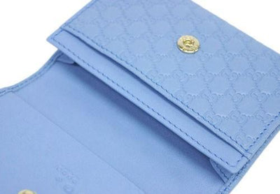 Gucci MicroGuccissima Soft Margaux Mineral Blue Card Case 544030