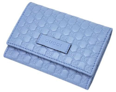 Gucci MicroGuccissima Soft Margaux Mineral Blue Card Case 544030