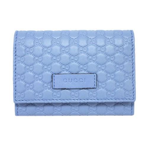 Gucci MicroGuccissima Soft Margaux Mineral Blue Card Case 544030