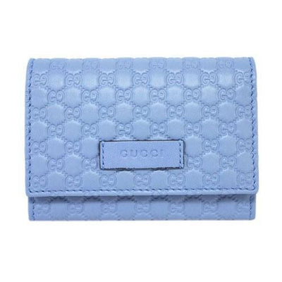 Gucci MicroGuccissima Soft Margaux Mineral Blue Card Case 544030