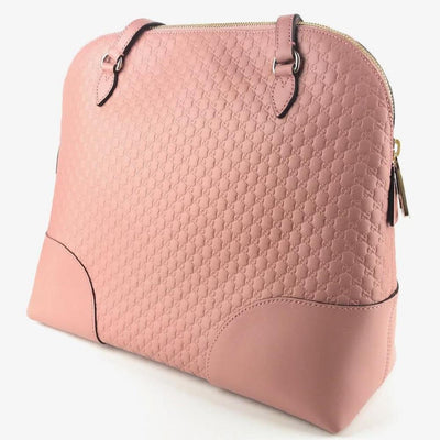 Gucci Microguccissma Light Pink Solf Calf Leather Medium Dome Handbag Tote 449243