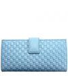 Gucci Microguccissma Mineral Blue Leather Continental Flap Wallet 449393