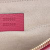 Gucci Pink Grained Calf Italian Leather Trademark-Embossed Swing Clutch 368881