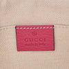 Gucci Pink Grained Calf Italian Leather Trademark-Embossed Swing Clutch 368881