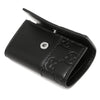 Gucci Signature Mens Nero Black Microguccissima GG Calf Leather Key Case 256433