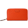 Gucci Sun Orange Leather Microguccissima GG Zip Around Wallet 449391