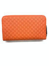 Gucci Sun Orange Leather Microguccissima GG Zip Around Wallet 449391