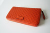 Gucci Sun Orange Leather Microguccissima GG Zip Around Wallet 449391