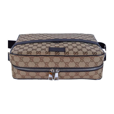 Gucci Unisex Beige Canvas GG Guccissima Camera Case Messenger Bag 449173