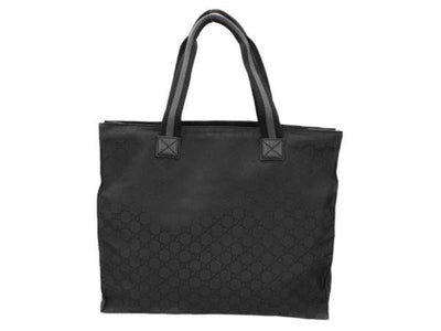 Gucci Unisex Black GG Nylon Canvas Web Viaggio Collection Tote Bag 449178