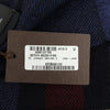 Gucci Unisex Navy and Burgundy Web Striped Web Wool Scarf 387574