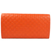 Gucci Women's Bright Orange Microguccissima Continental Flap Wallet 449396