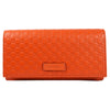 Gucci Women's Bright Orange Microguccissima Continental Flap Wallet 449396