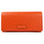 Gucci Women's Bright Orange Microguccissima Continental Flap Wallet 449396