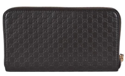 Gucci Women's Brown T. Moro Microguccissima GG Leather Zipper Wallet 449391