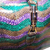 Gucci Women's Classic Jackie Python Purple and Green Hobo Luxury Bag 362968