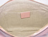 Gucci Women's Dollar Calf Bamboo Detailed Pink Pebbled Leather Clutch 449652