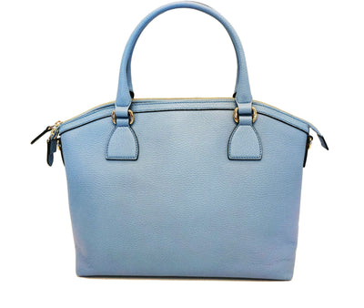 Gucci Women's GG Charm Blue Leather Medium Convertible Dome Bag 449651