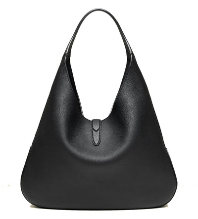 Gucci Women's Jackie Soft Black Grained Leather Grand Prix Hobo Handbag 362968