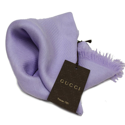 Gucci Women's Lavender Purple Modal Cotton GG Guccissima Scarf 307245