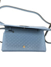 Gucci Women's Light Blue Leather Crossbody Micro GG Guccissima Mini Wallet Bag 466507