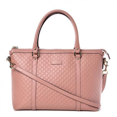 Gucci Women's Light Pink GG Microguccissima Soft Calf Leather Joy Shopping Tote 449647