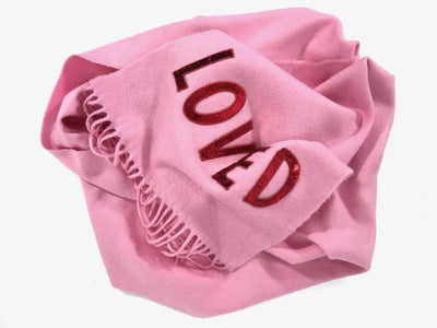 Gucci Women's Love Pink Cashmere Scarf 481318