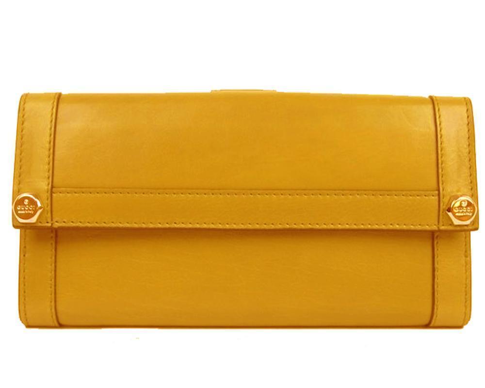 Gucci Women's Marigold Leather Continental Flap Wallet Large 231839