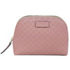 Gucci Women's Microguccissima Leather Soft Pink Zipper Cosmetic Bag 449893