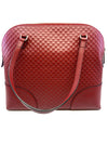 Gucci Women's Microguccissima Red Soft Calf Leather Medium Dome Handbag Tote 449243