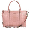 Gucci Women's Microguccissma Soft Calf Leather Light Pink Medium Top Zip Tote 449655