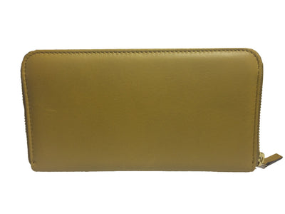 Gucci Women's Mustard Yellow Leather Zip Around Large Wallet 363423