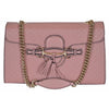 Gucci Women's Pink Emily Microguccissima Medium Leather Chain Bag 449635