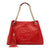 Gucci Women's Red Leather SOHO Chain Embossed GG Logo Handbag 308982