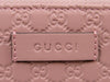 Gucci Women's Soft Pink Microguccissima GG Zip Around Leather Wallet 449391