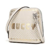 Gucci Women's White GUCCY Sega Script Dome Mini Crossbody Bag 511189 1055