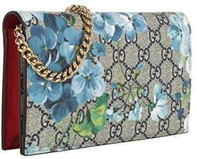 Gucci Womens Blooms Crossbody Wallet Chain Shoulder Bag 546368