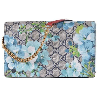 Gucci Womens Blooms Crossbody Wallet Chain Shoulder Bag 546368