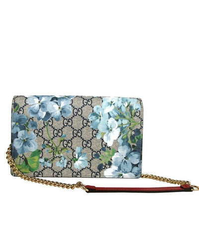 Gucci Womens Blooms Crossbody Wallet Chain Shoulder Bag 546368