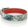 Gucci Womens Blooms GG Canvas Leather Tiger Head Buckle Belt 80/32 546384