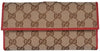 Gucci Womens Canvas GG Logo Wallet With Red Leather Trim 231841