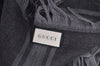 Gucci Womens GG Guccissima Black and Grey Survive Silk Scarf Shawl Wrap 544615